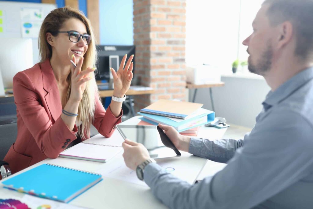 People meeting 1 to 1 business